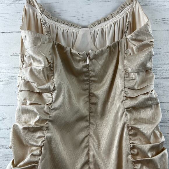 Princess Polly Champagne Sabir Mini Dress Size 6 - Picture 6 of 8